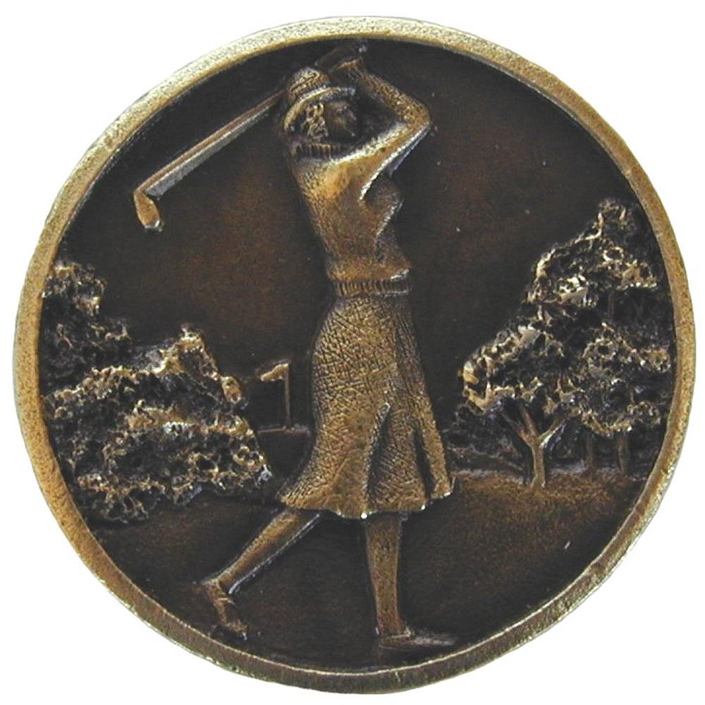 Notting Hill NHK-131-AB Lady of the Links Knob Antique Brass